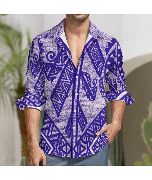 Chemise kalaga violet imprimé gatu destockage