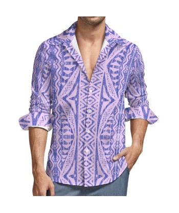 Chemise kalaga violet claire imprimé gatu 2024