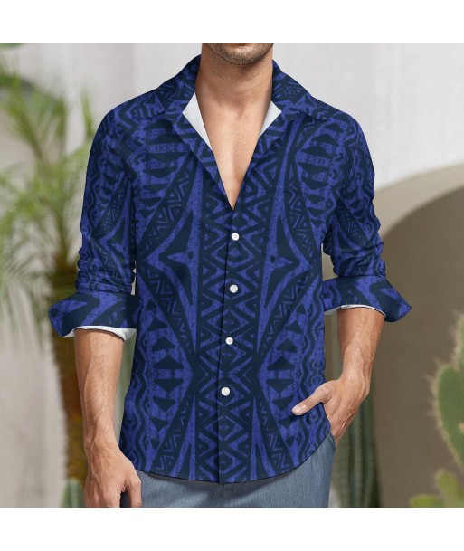 Chemise kalaga bleu imprimé gatu l'achat 