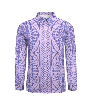 Chemise kalaga violet claire imprimé gatu 2024