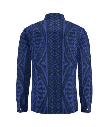 Chemise kalaga bleu imprimé gatu l'achat 