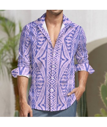 Chemise kalaga violet claire imprimé gatu 2024