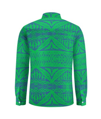 Chemise kalaga vert imprimé gatu les ligaments