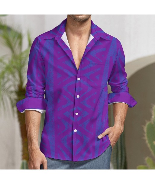 Chemise kalaga violet imprimé gatu une grave pollution 