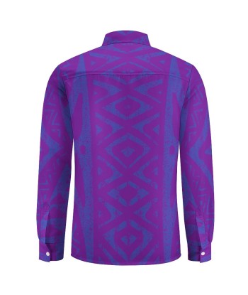 Chemise kalaga violet imprimé gatu une grave pollution 