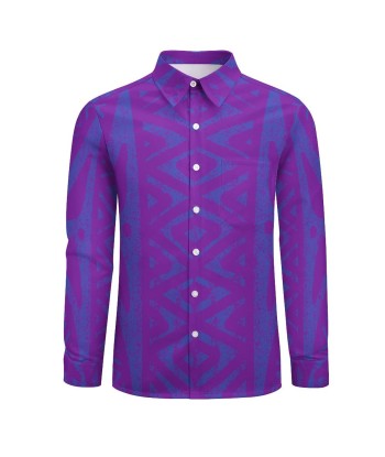 Chemise kalaga violet imprimé gatu une grave pollution 