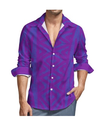 Chemise kalaga violet imprimé gatu une grave pollution 