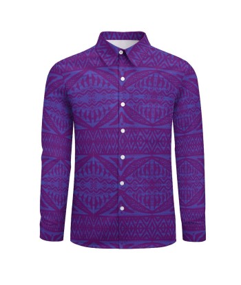 Chemise kalaga violet imprimé gatu Fin de série