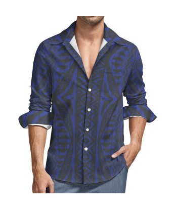 Chemise kalaga bleu imprimé gatu une grave pollution 