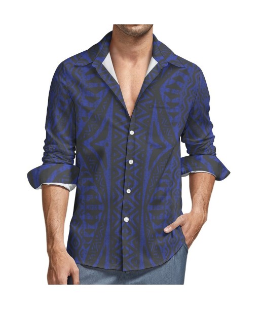 Chemise kalaga bleu imprimé gatu une grave pollution 