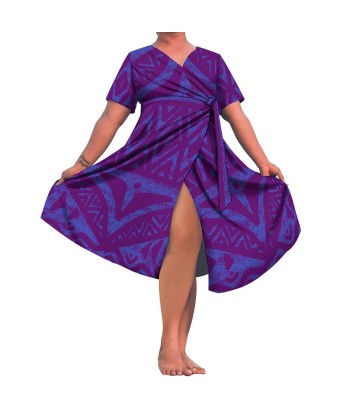 Robe Ismé cache-coeur imprimée violet paiement sécurisé