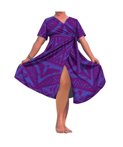 Robe Ismé cache-coeur imprimée violet paiement sécurisé