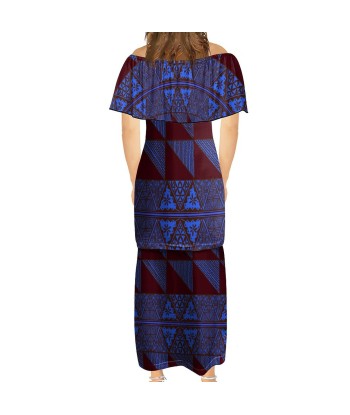 Ensemble haut/jupe bleue motif gatu sur le site 