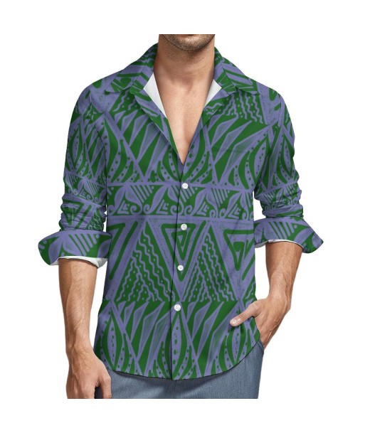 Chemise orion vert  imprimé gatu Pour