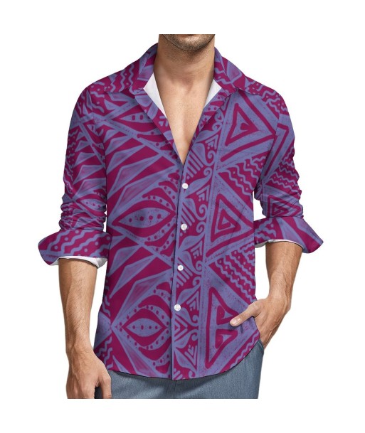 Chemise orion violet imprimé gatu livraison gratuite