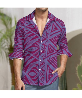 Chemise orion violet imprimé gatu livraison gratuite