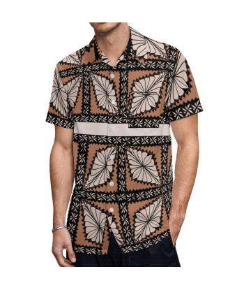 Chemise hévi marron imprimé gatu toga de la marque