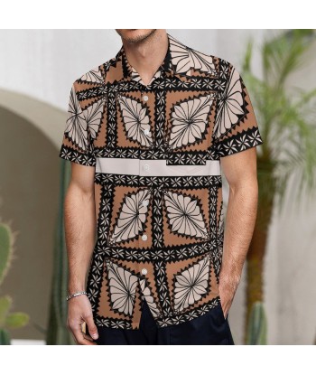 Chemise hévi marron imprimé gatu toga de la marque