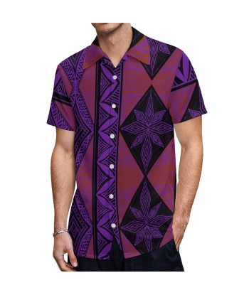 Chemise hévi  violet imprimée gatu d'Europe débarque