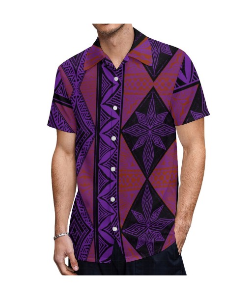 Chemise hévi  violet imprimée gatu d'Europe débarque