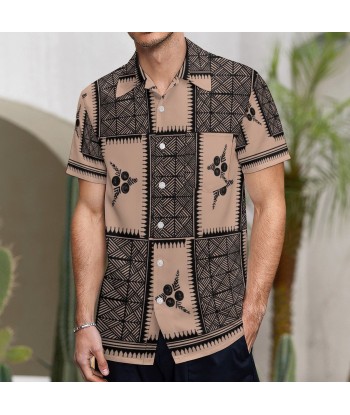 Chemise hévi marron imprimé gatu toga français