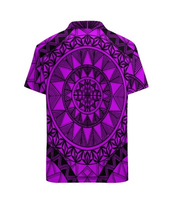 Chemise violet polé imprimé gatu shop