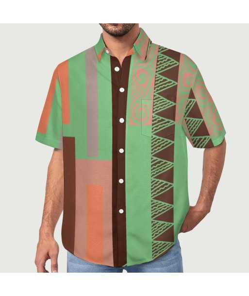 Chemise vert pacific imprimé gatu france