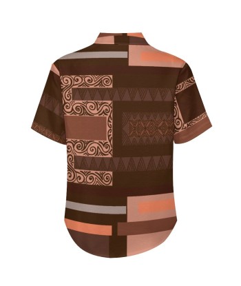 Chemise marron pacific imprimé gatu Véritable concentré