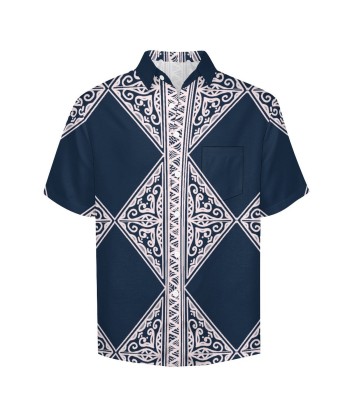 Chemise bleu pacific imprimé gatu livraison et retour toujours gratuits