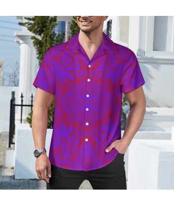 Chemise violet imprimé fleur outlet