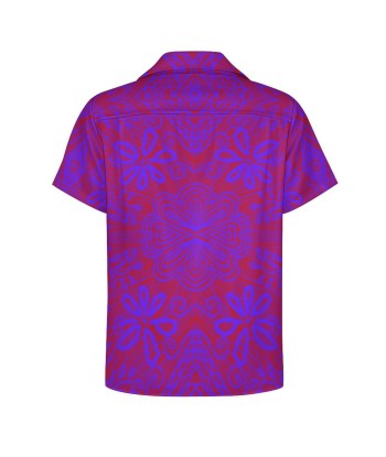 Chemise violet imprimé fleur outlet