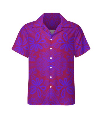 Chemise violet imprimé fleur outlet