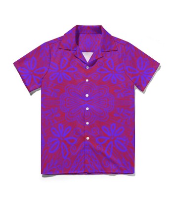 Chemise violet imprimé fleur outlet