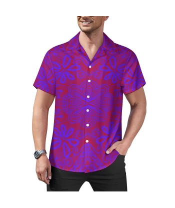 Chemise violet imprimé fleur outlet