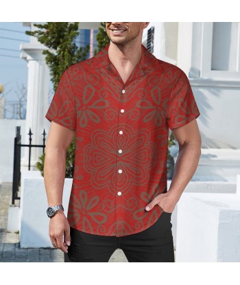 Chemise marron imprimé fleur français