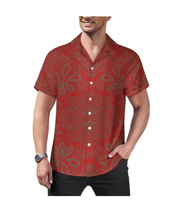 Chemise marron imprimé fleur français