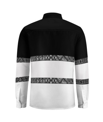 Chemise bicolore noir/blanc imprimé tapa Venez découvrir notre 