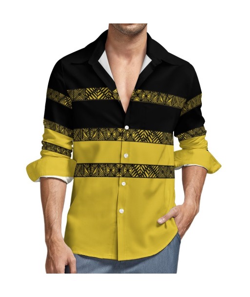 Chemise bicolore noir/jaune imprimé tapa Toutes les collections ici