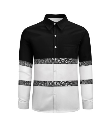 Chemise bicolore noir/blanc imprimé tapa Venez découvrir notre 