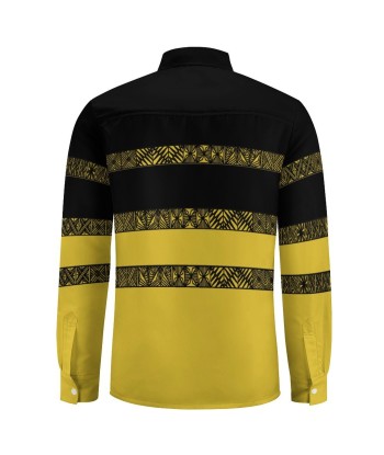 Chemise bicolore noir/jaune imprimé tapa Toutes les collections ici