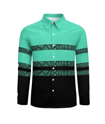 Chemise bicolore vert/noir imprimé tapa vente chaude votre 