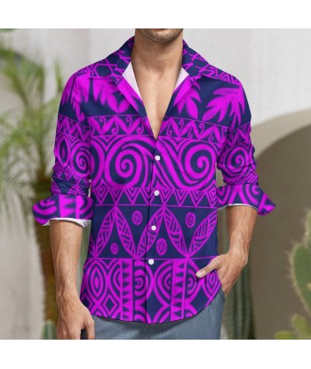 Chemise Mahua'aloimata bleu marine imprimé tapa sélection de produits