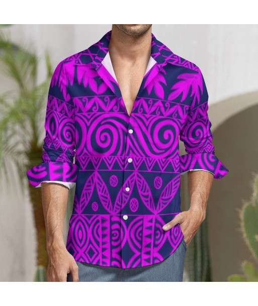 Chemise Mahua'aloimata bleu marine imprimé tapa sélection de produits