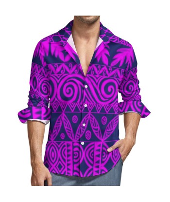 Chemise Mahua'aloimata bleu marine imprimé tapa sélection de produits