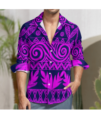 Chemise Mahua'aloimata bleu marine imprimé tapa sélection de produits