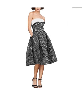 Robe cocktail Ana tapa blanc/noir 50-70% off 