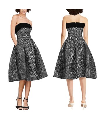 Robe cocktail Ana tapa noir Pour