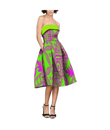 Robe cocktail Ana vert rembourrage situé sous