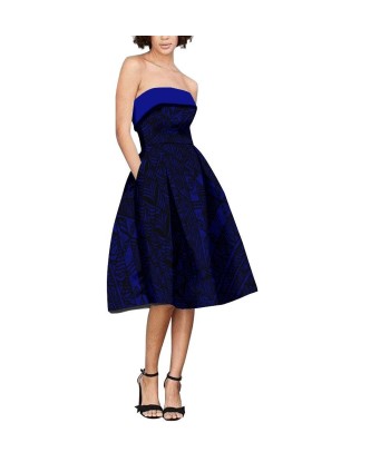 Robe cocktail Ana noir/bleu en ligne