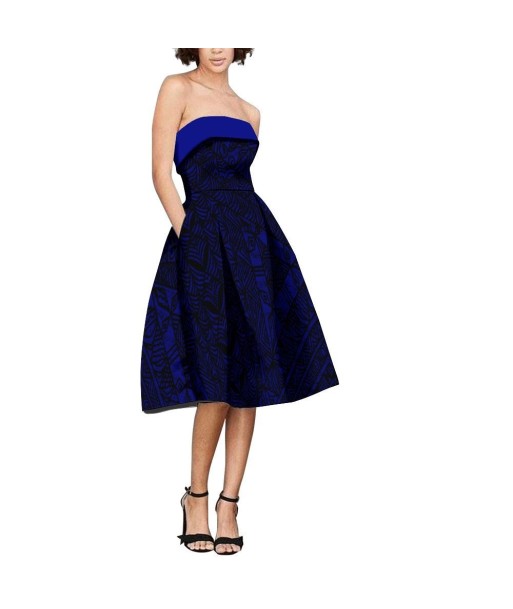 Robe cocktail Ana noir/bleu en ligne